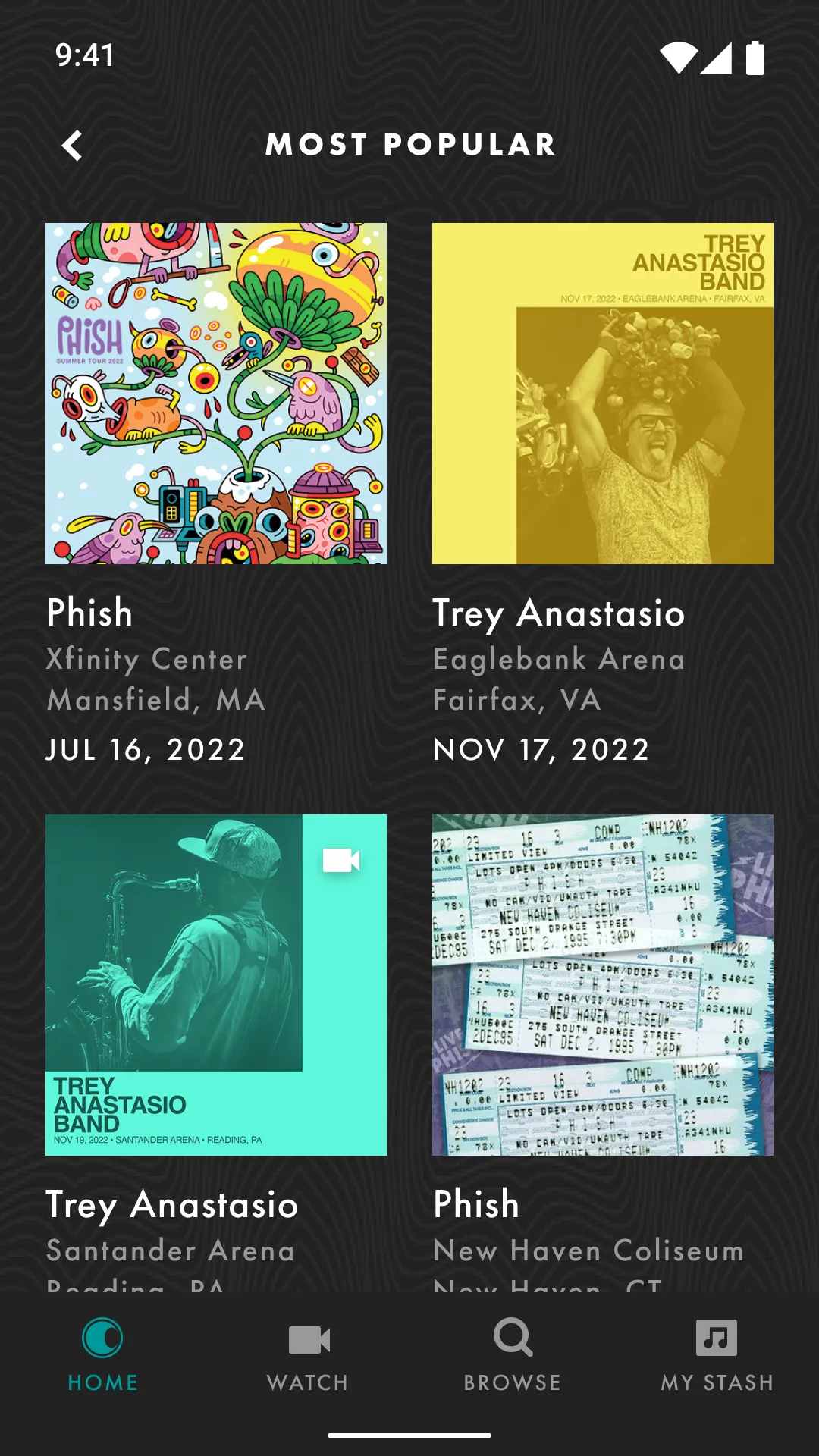 LivePhish | Indus Appstore | Screenshot