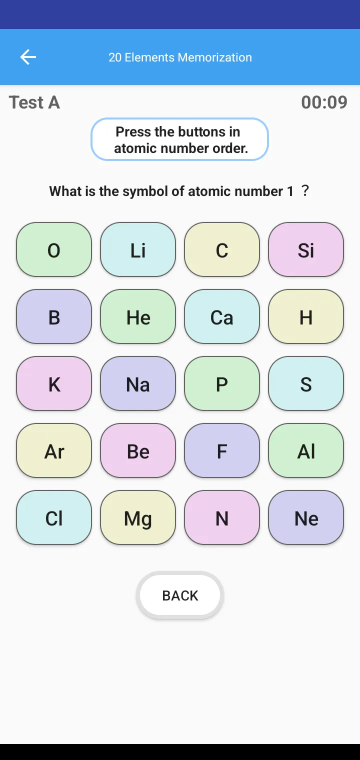 20 Elements Memorization | Indus Appstore | Screenshot