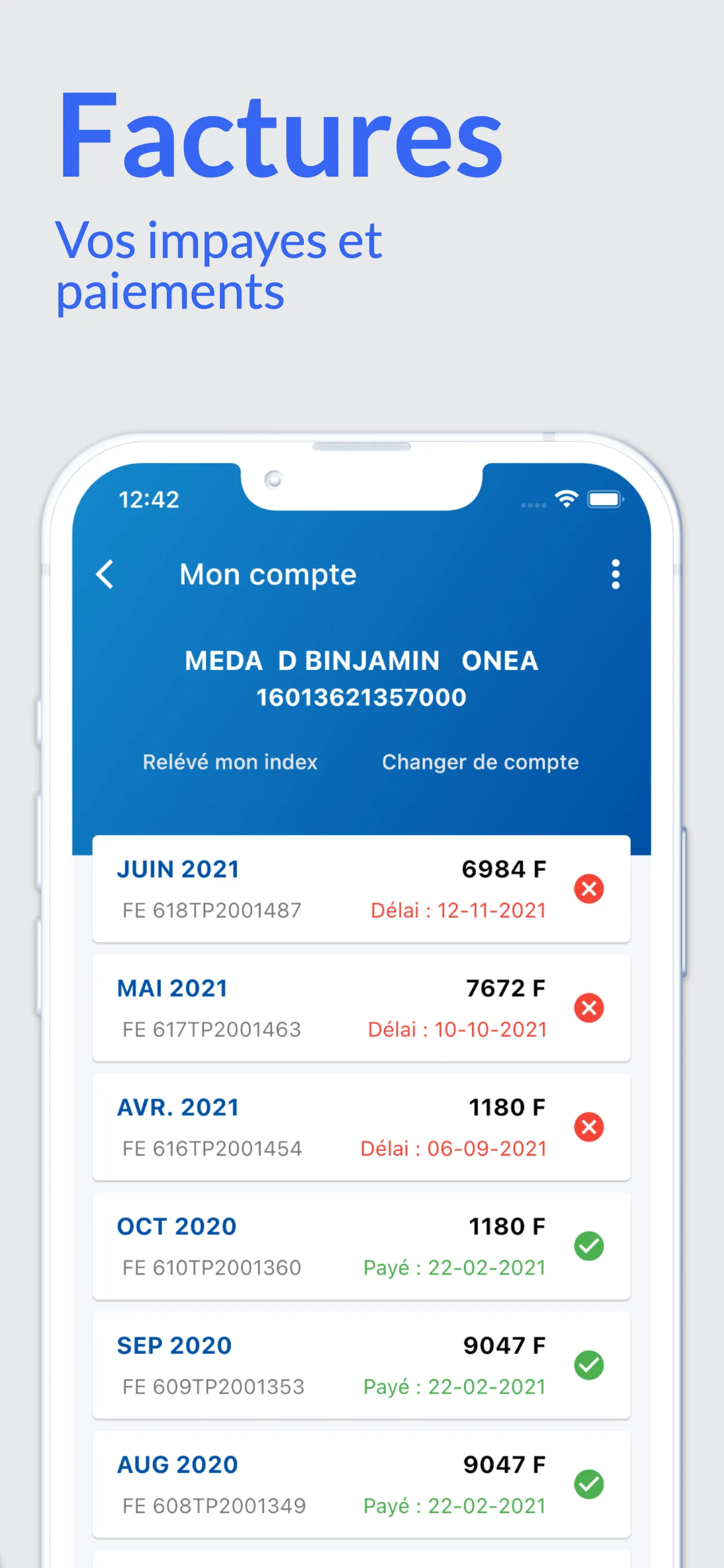 ONEA Clientèle | Indus Appstore | Screenshot