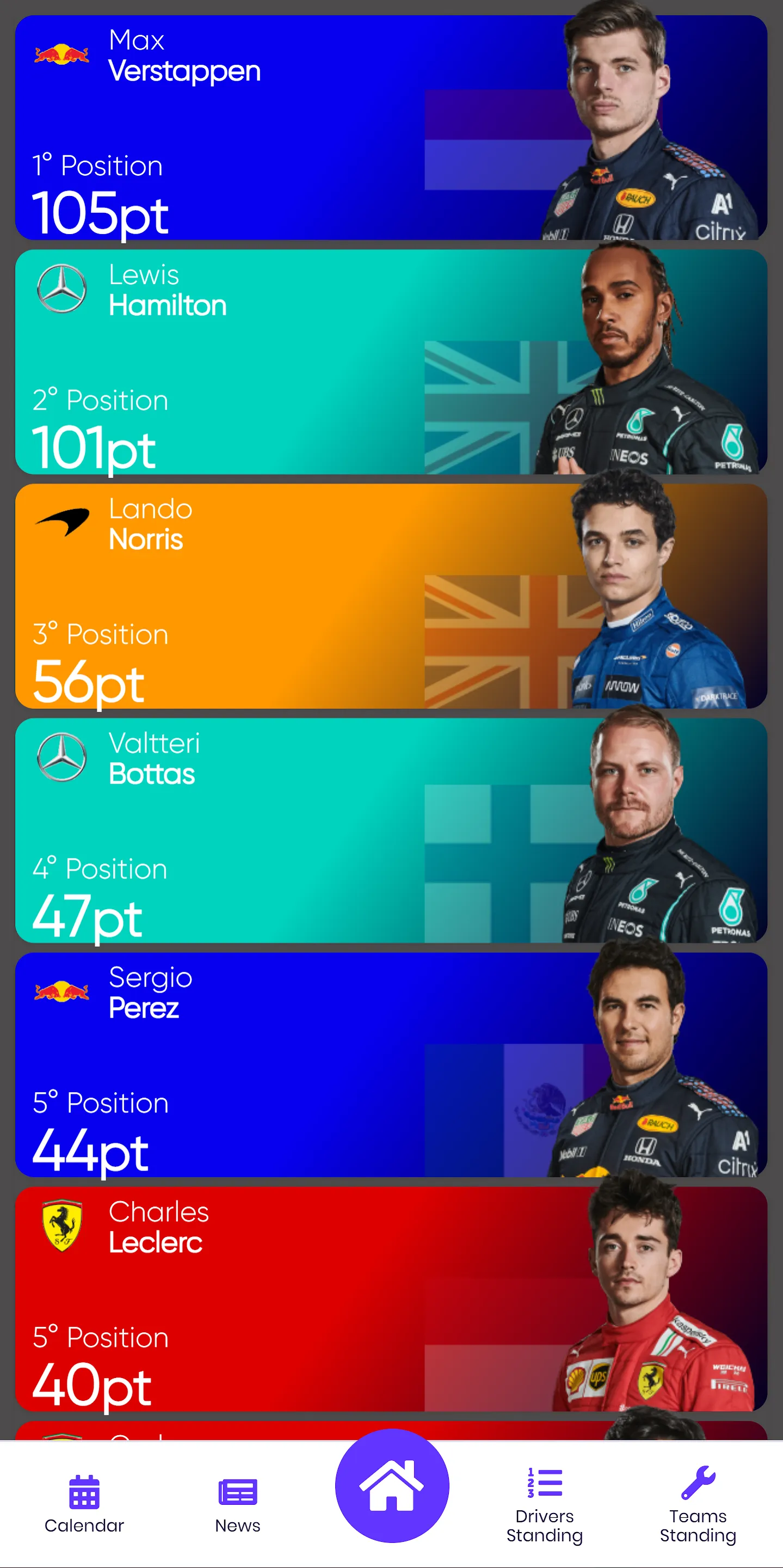 Formula 1 LiveTime/Calendar | Indus Appstore | Screenshot