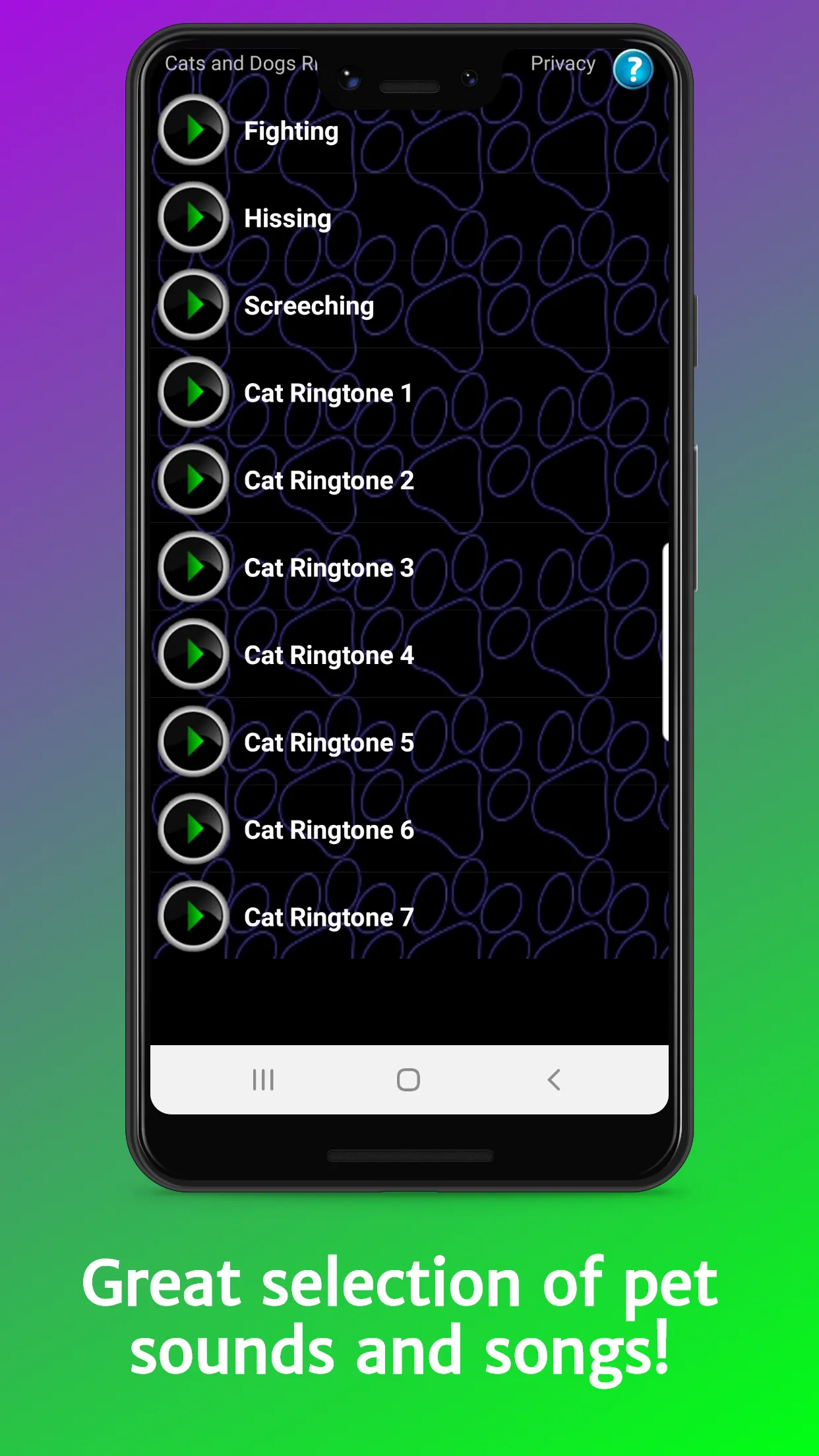 Cats and Dogs Ringtones | Indus Appstore | Screenshot