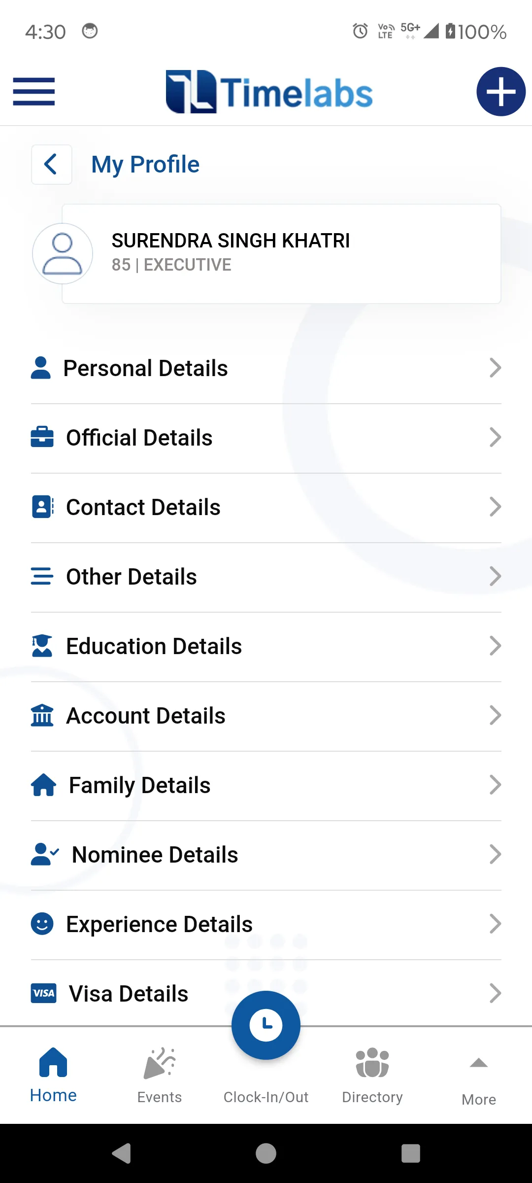 Timelabs Employee Self Service | Indus Appstore | Screenshot