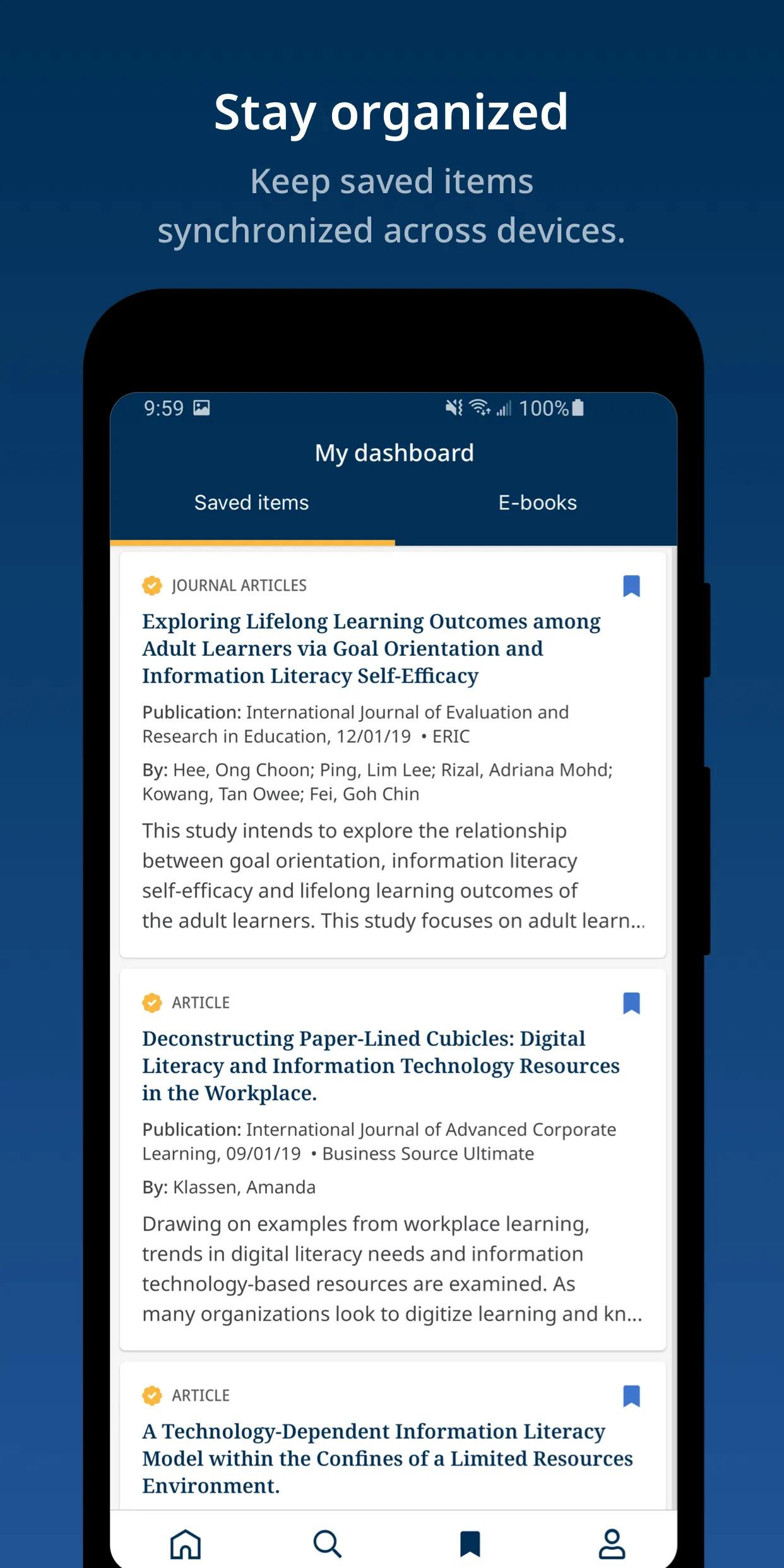 EBSCO Mobile | Indus Appstore | Screenshot