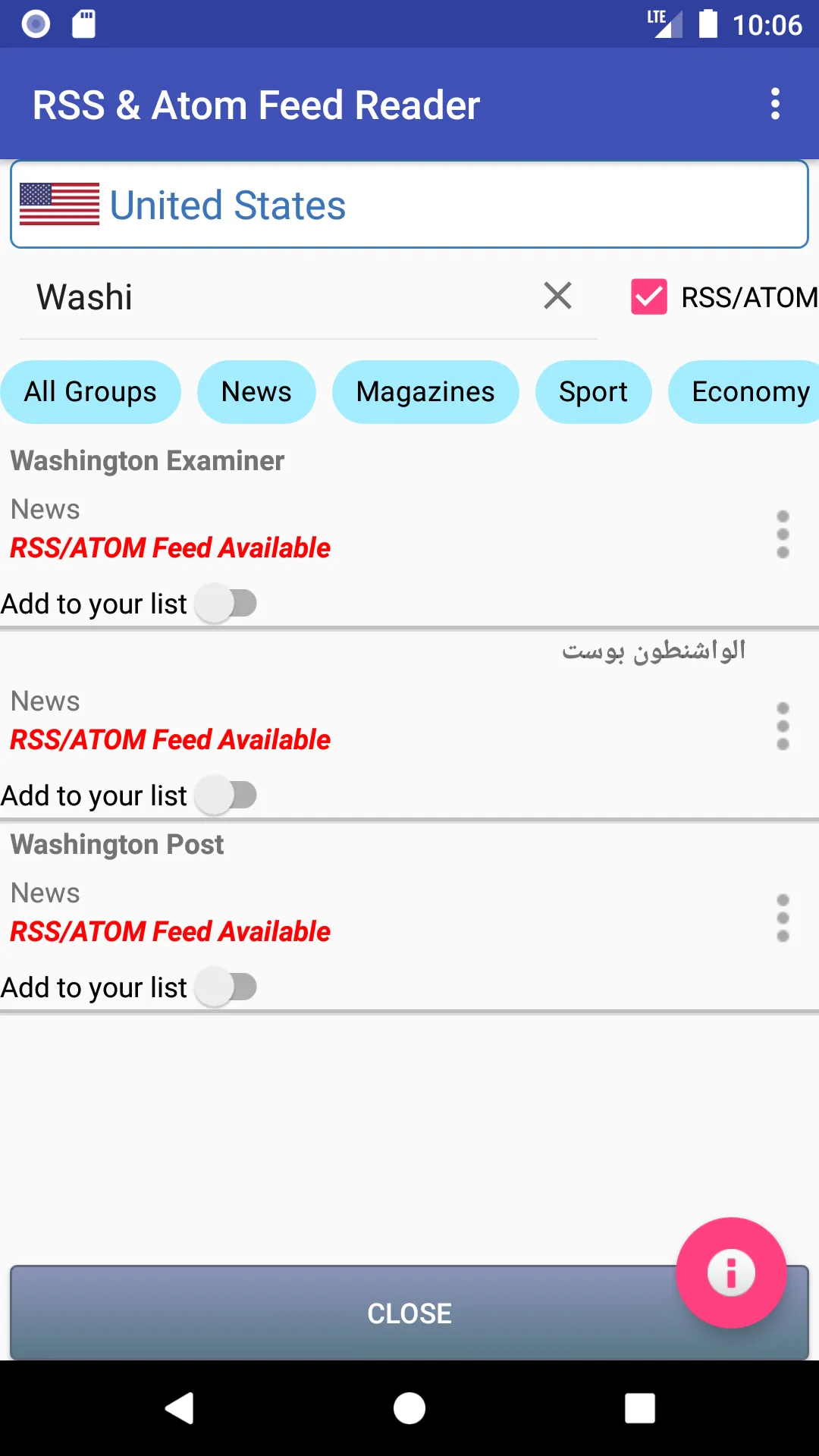 RSS and ATOM Feed Reader | Indus Appstore | Screenshot