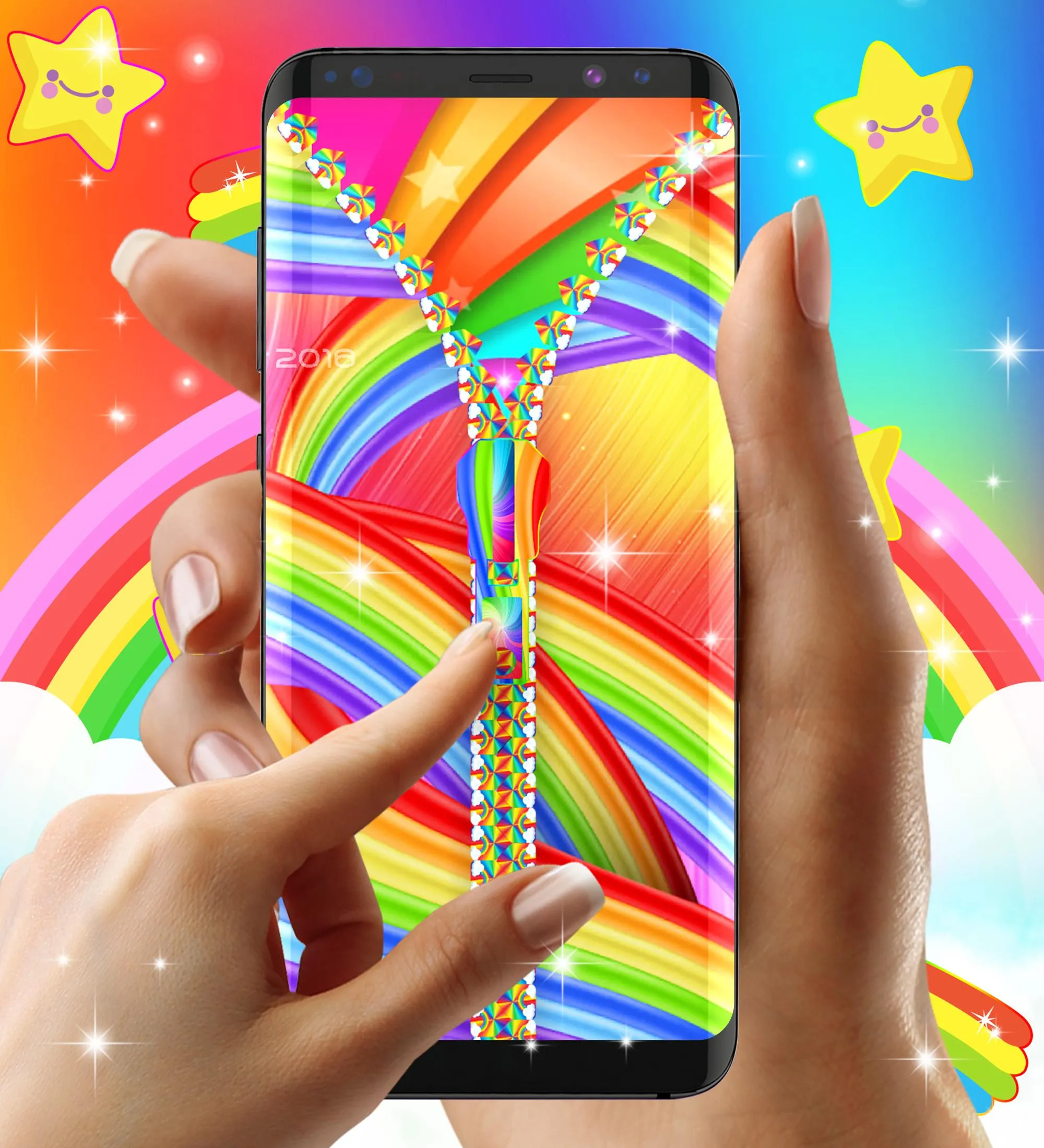 Rainbow lock screen | Indus Appstore | Screenshot