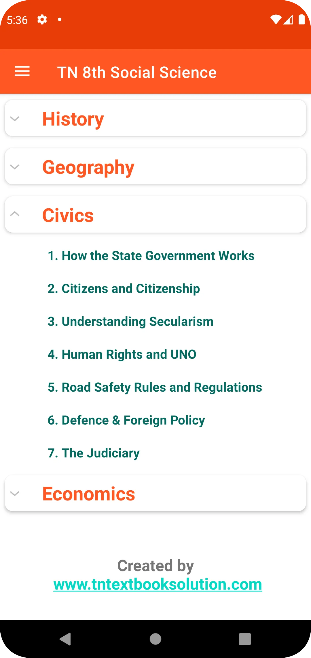 TN 8th Social Science Guide | Indus Appstore | Screenshot