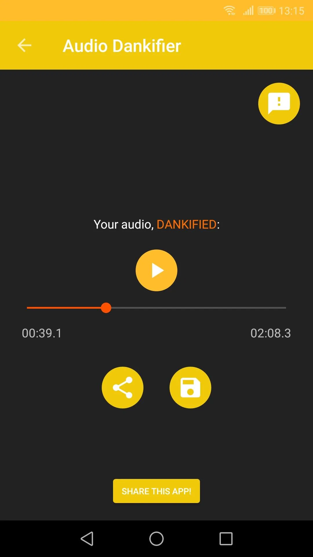 Audio Dankifier | Indus Appstore | Screenshot