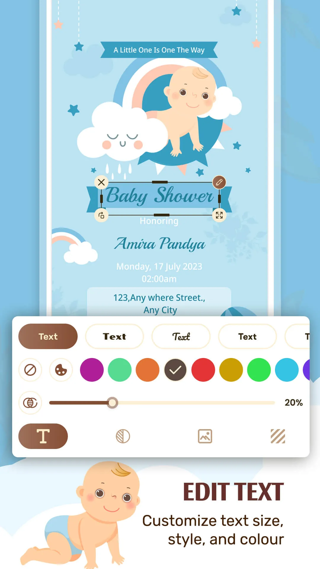 Baby Shower Invitation Card | Indus Appstore | Screenshot