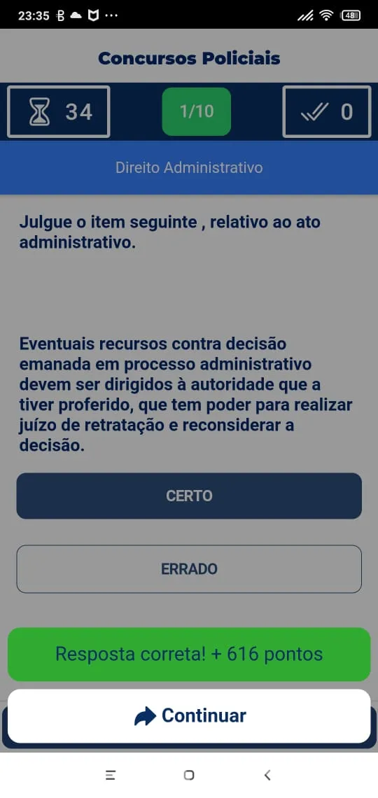 Acertei: Questões de Concursos | Indus Appstore | Screenshot