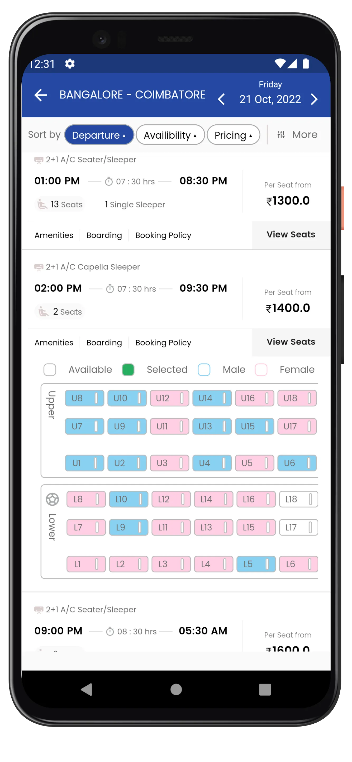 No1 Air Travels - Bus Tickets | Indus Appstore | Screenshot