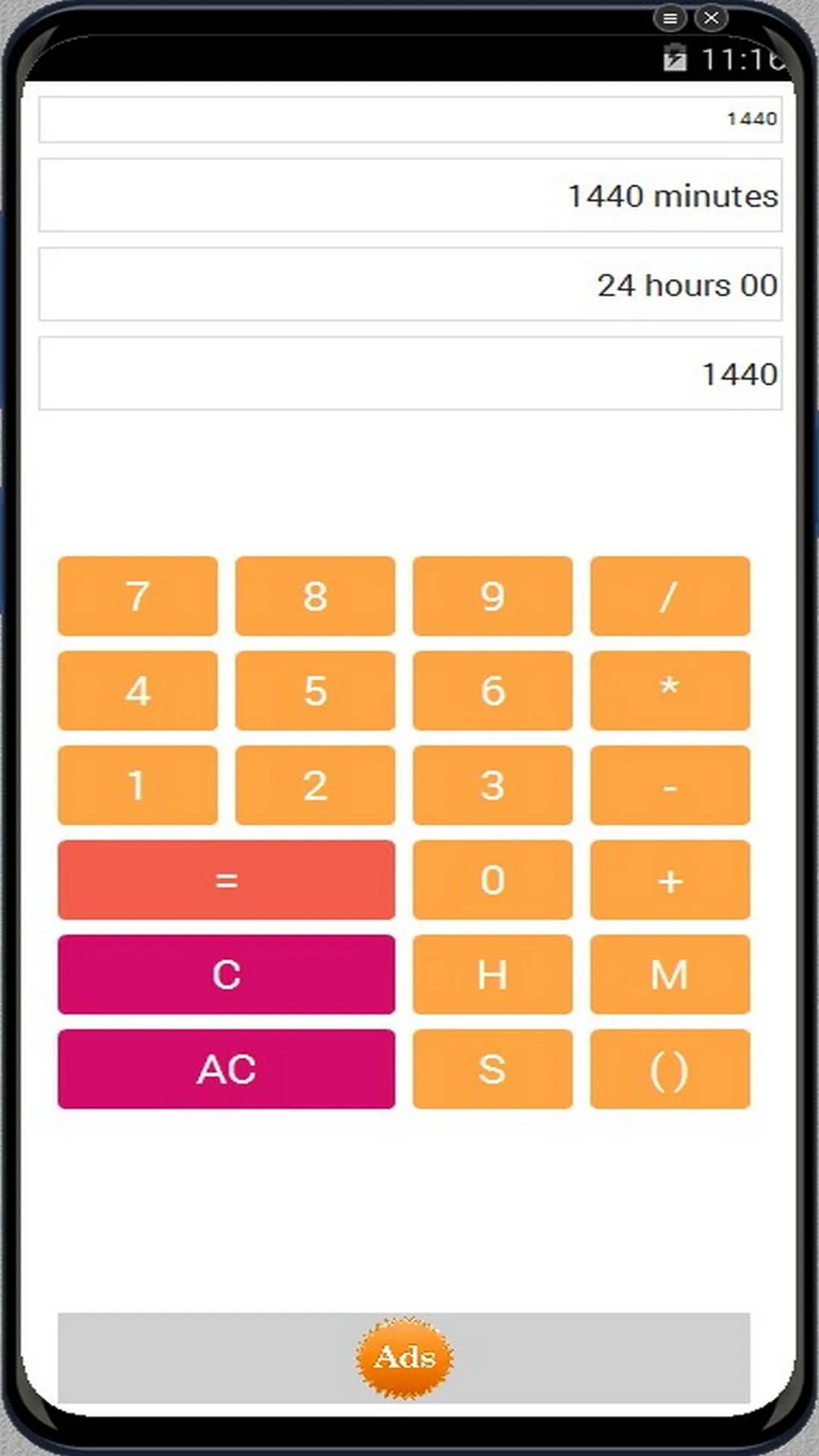 Hours minute sec. Calculator | Indus Appstore | Screenshot