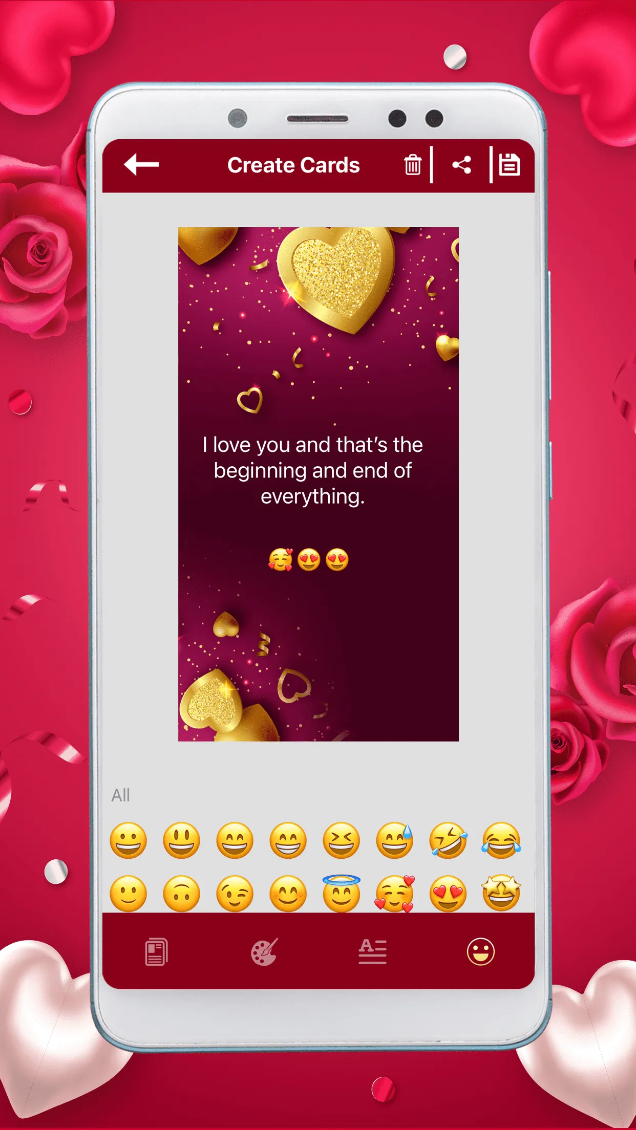 Love Quiz Cards Quotes | Indus Appstore | Screenshot