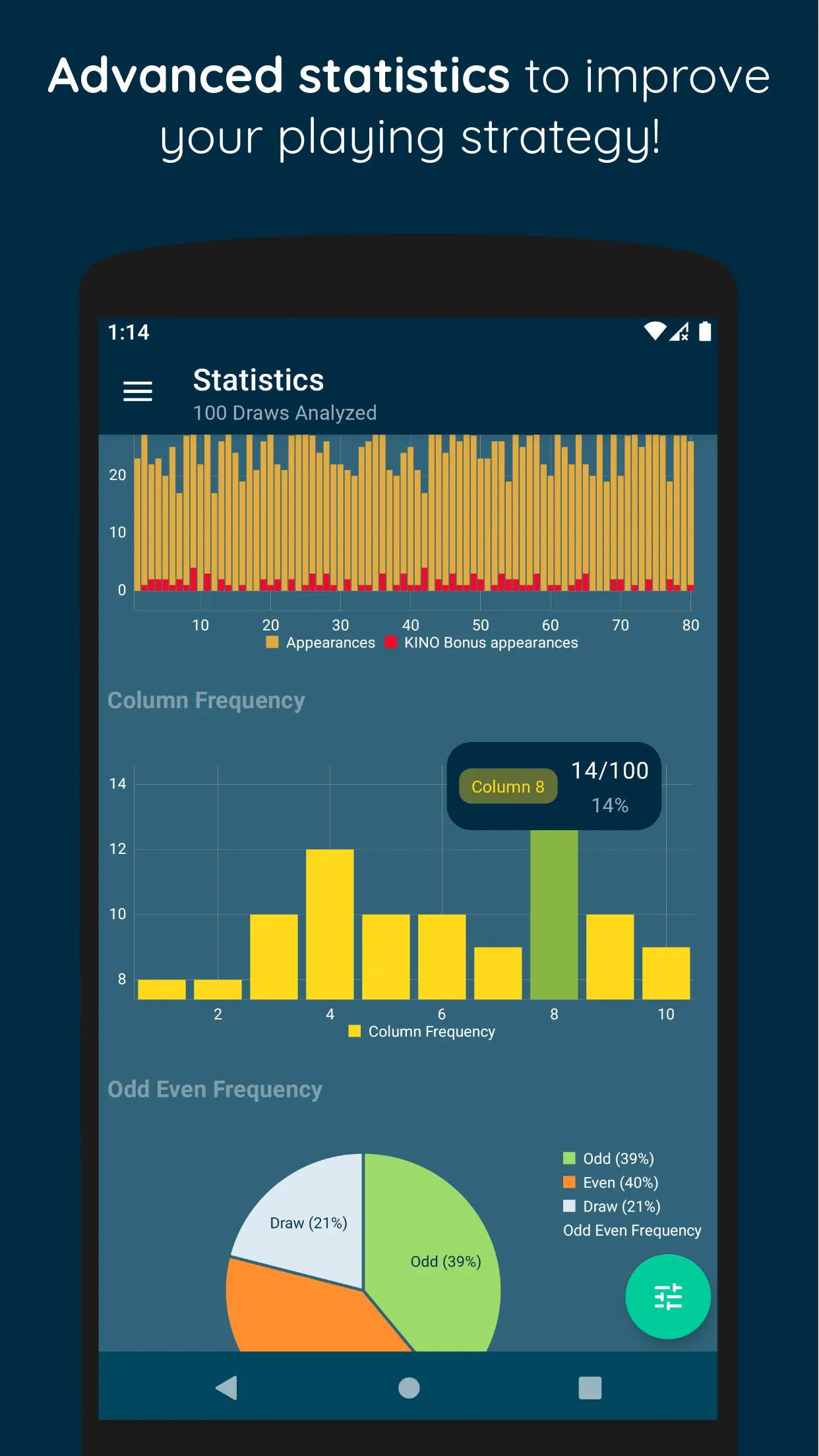 KINO Live Results Slips Stats | Indus Appstore | Screenshot