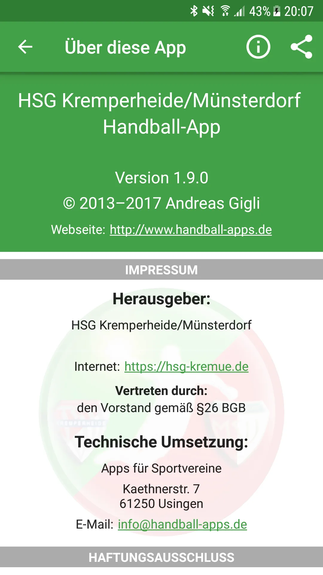 HSG Kremperheide/Münsterdorf | Indus Appstore | Screenshot