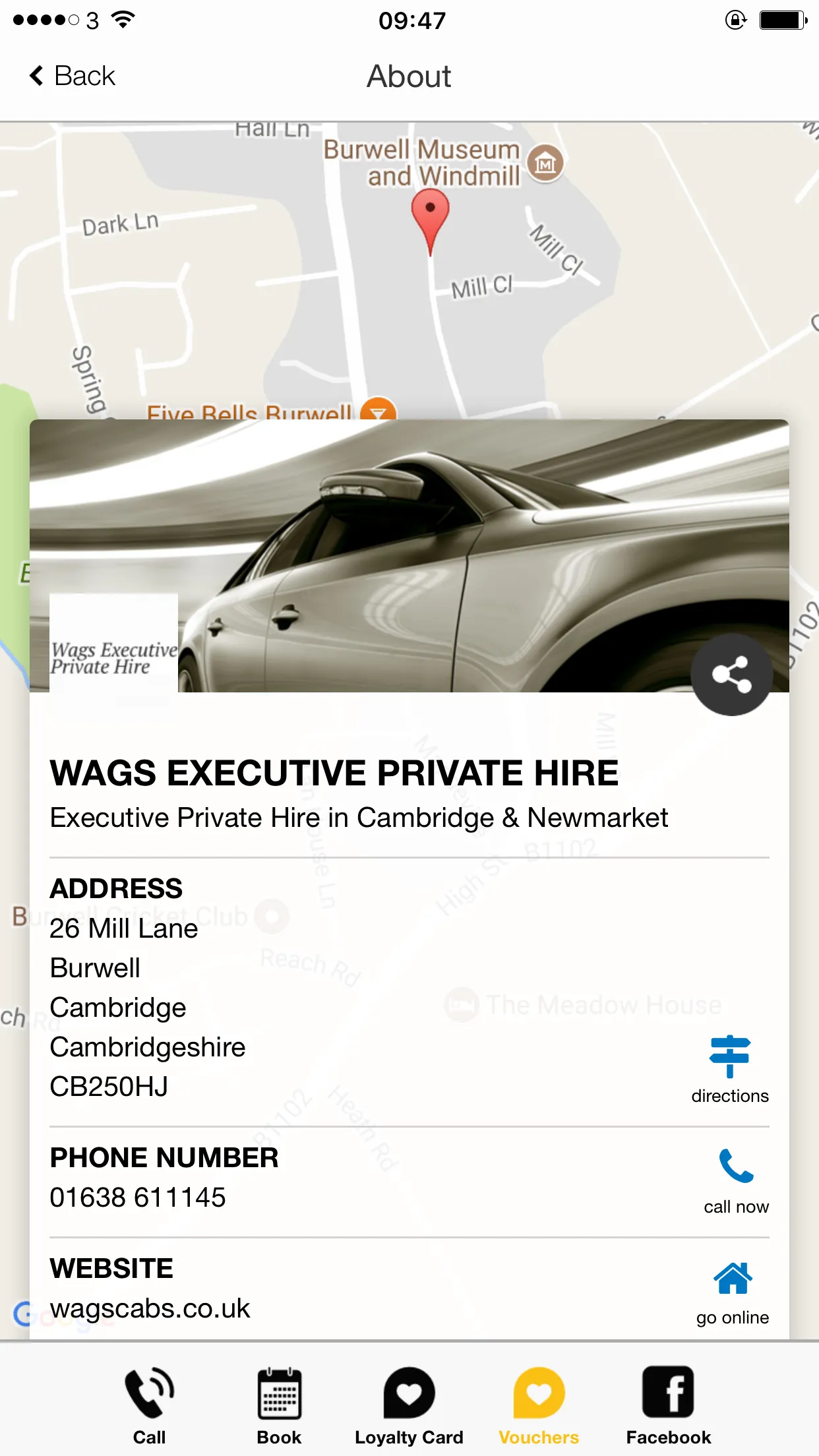 Wags Executive Private Hire | Indus Appstore | Screenshot