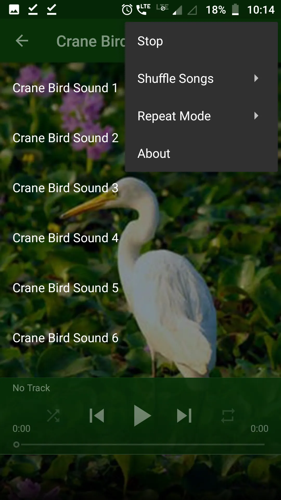 Crane Bird Sounds | Indus Appstore | Screenshot