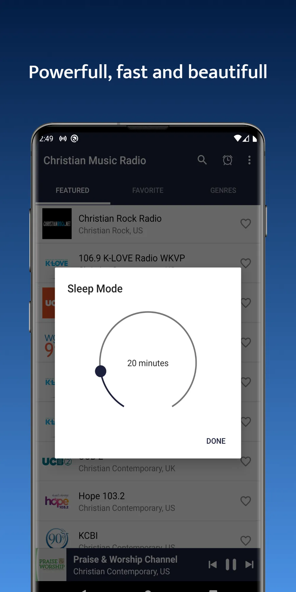 Christian Music Radio Stations | Indus Appstore | Screenshot