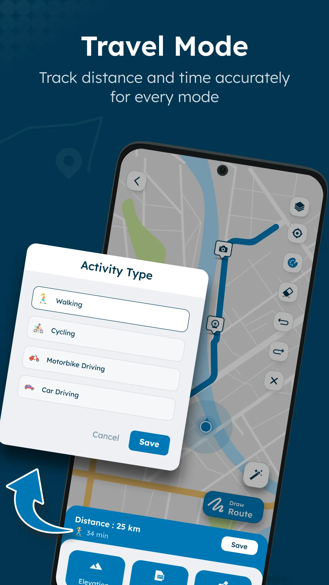 Draw Route On Map & Navigation | Indus Appstore | Screenshot