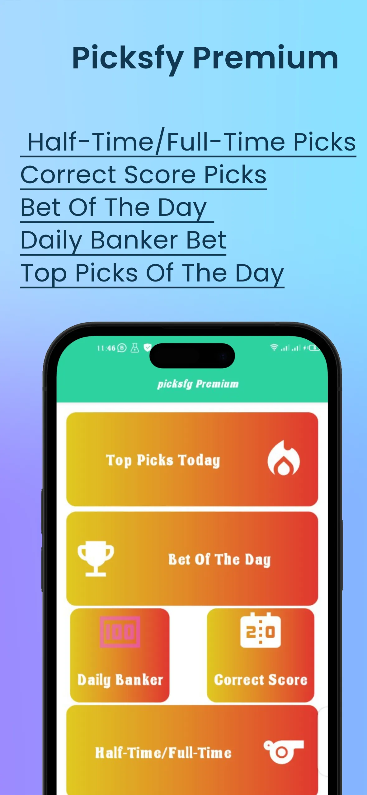 Betting Tips & Odds - Picksfy | Indus Appstore | Screenshot