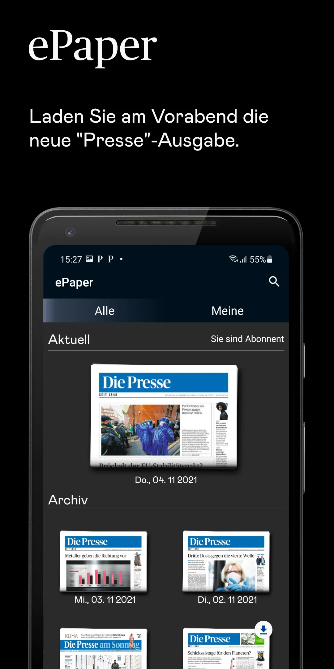 Die Presse | Indus Appstore | Screenshot