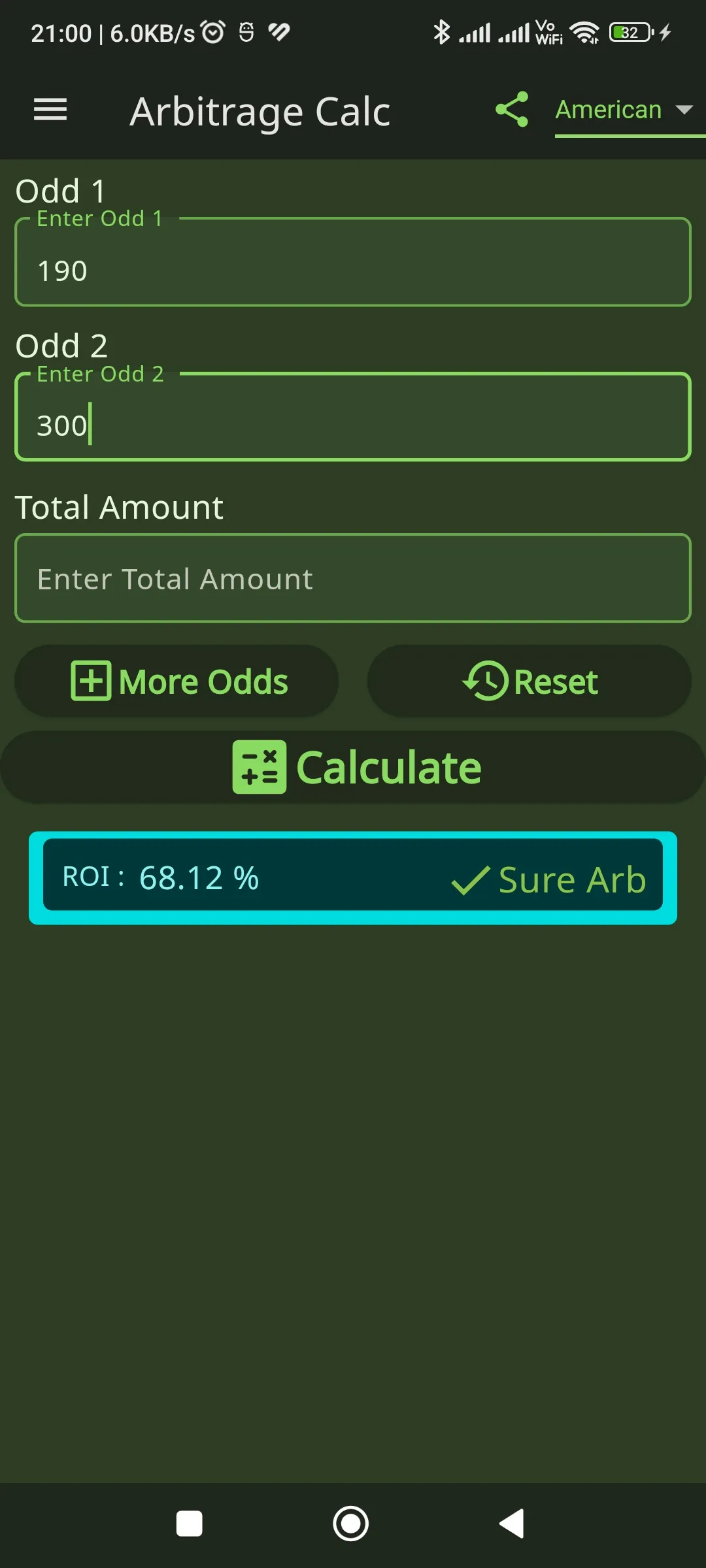 Arbitrage Calculator | Indus Appstore | Screenshot