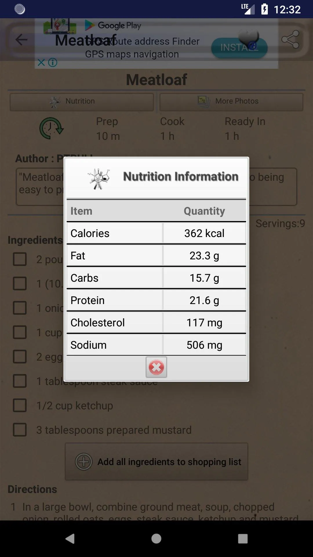 Easy Home-Style Meatloaf Recip | Indus Appstore | Screenshot