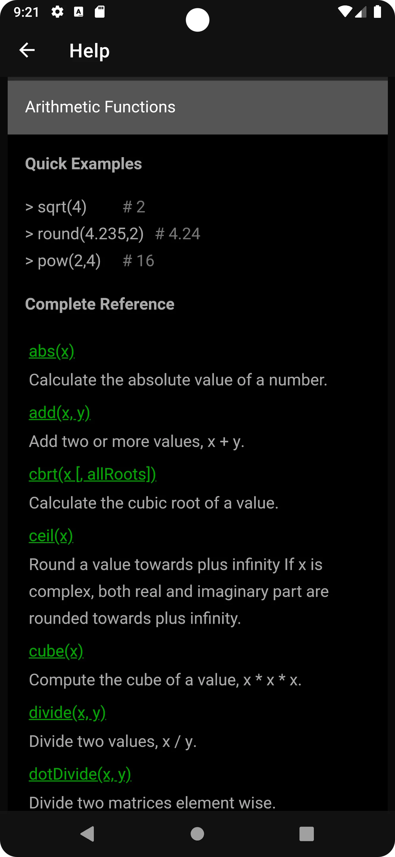 Command-Line Calculator | Indus Appstore | Screenshot