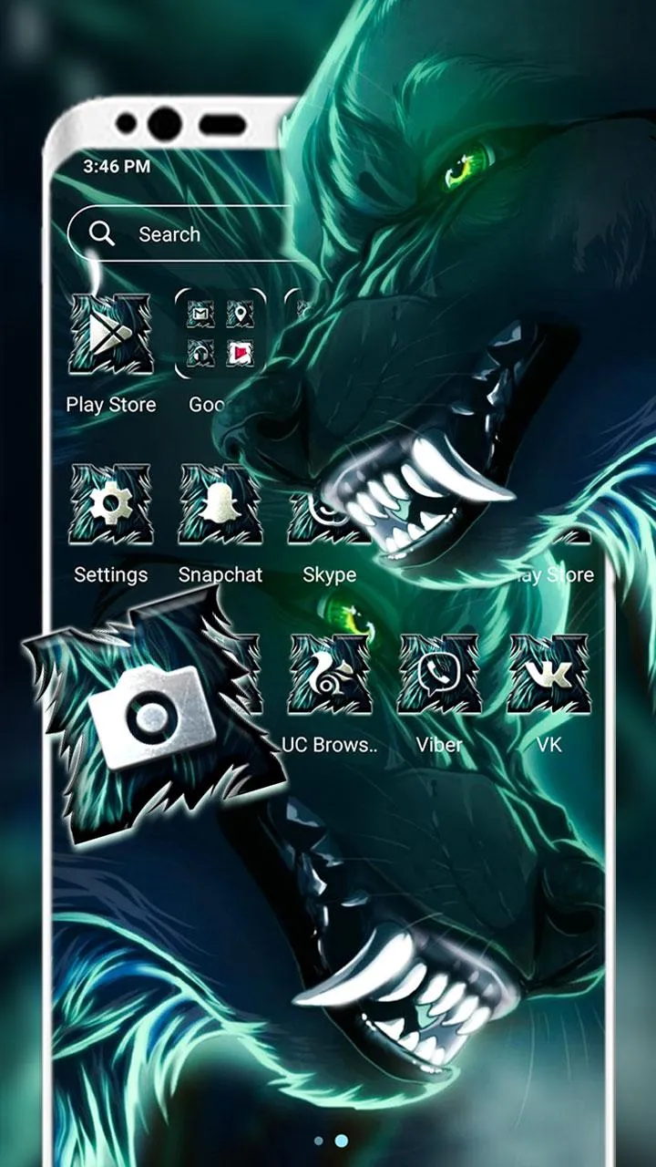 Angry Wolf Launcher Themes | Indus Appstore | Screenshot