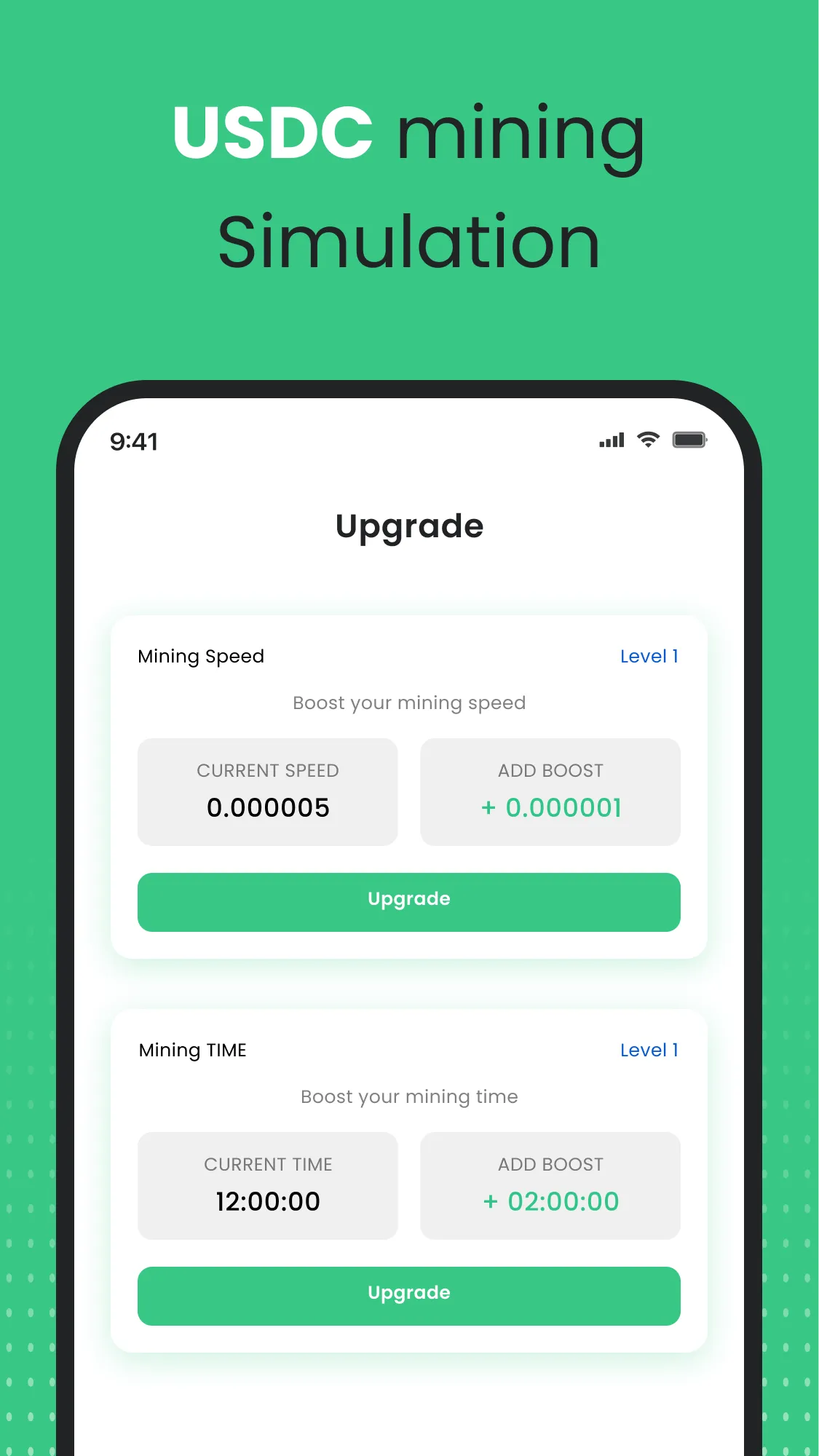 USDC mining Simulation - Apps on Indus Appstore