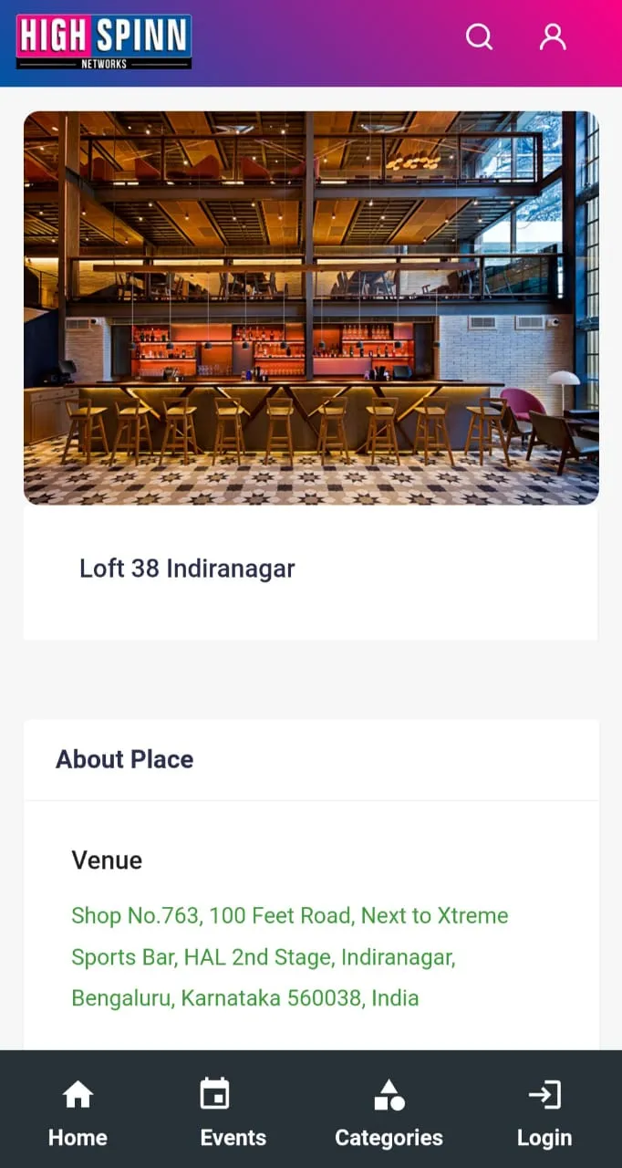 HIGHSPINN - Find Your Events | Indus Appstore | Screenshot