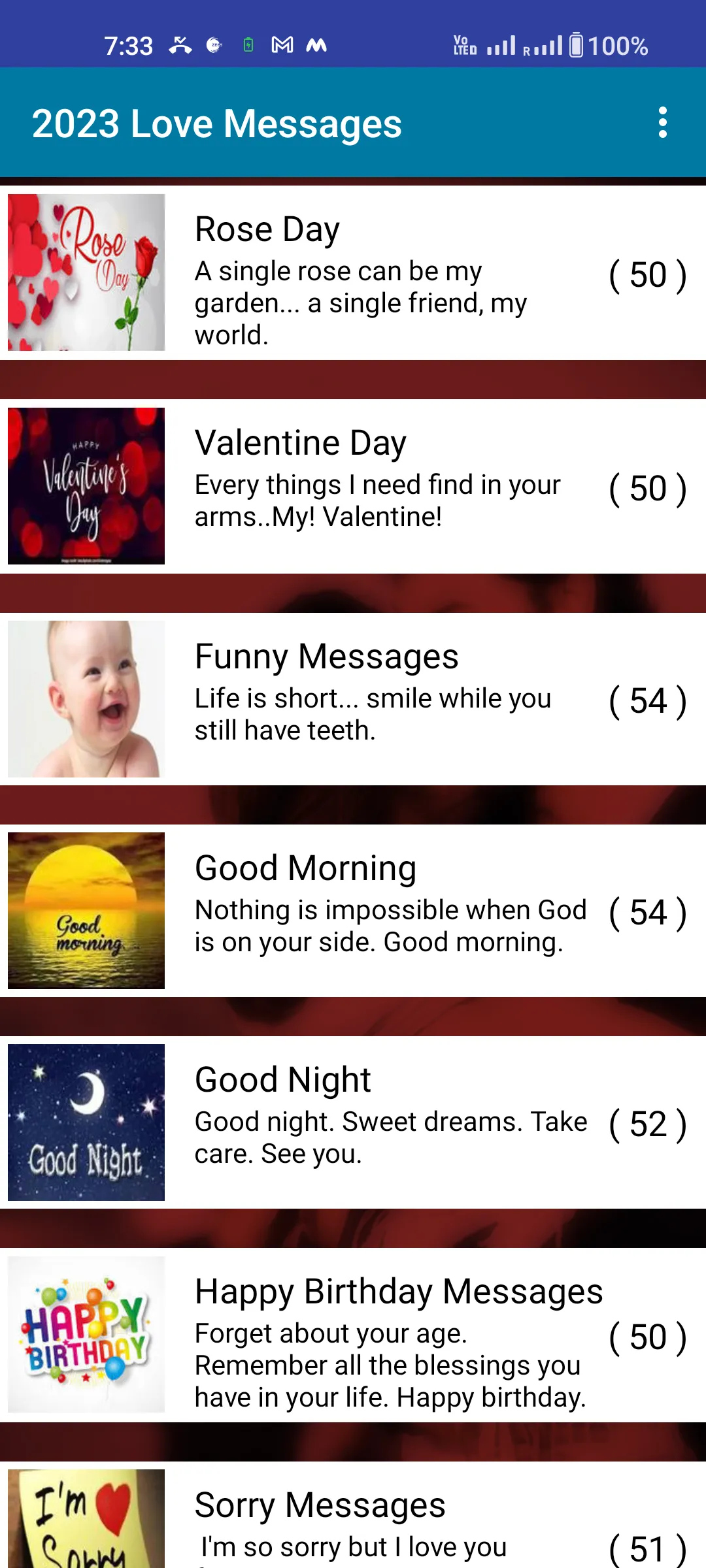 2023 Love Message 10000+ | Indus Appstore | Screenshot