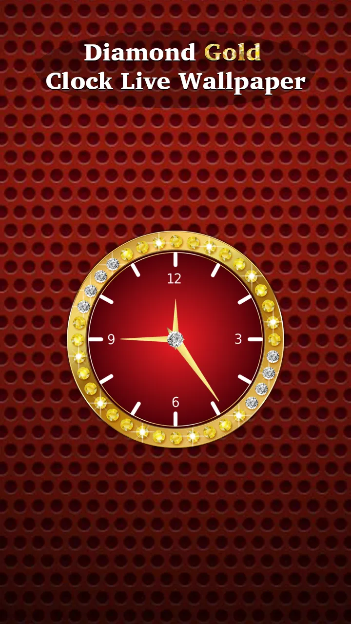 Diamond Gold Clock Wallpaper | Indus Appstore | Screenshot