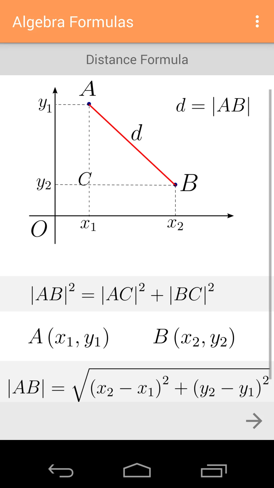 Algebra Formulas | Indus Appstore | Screenshot