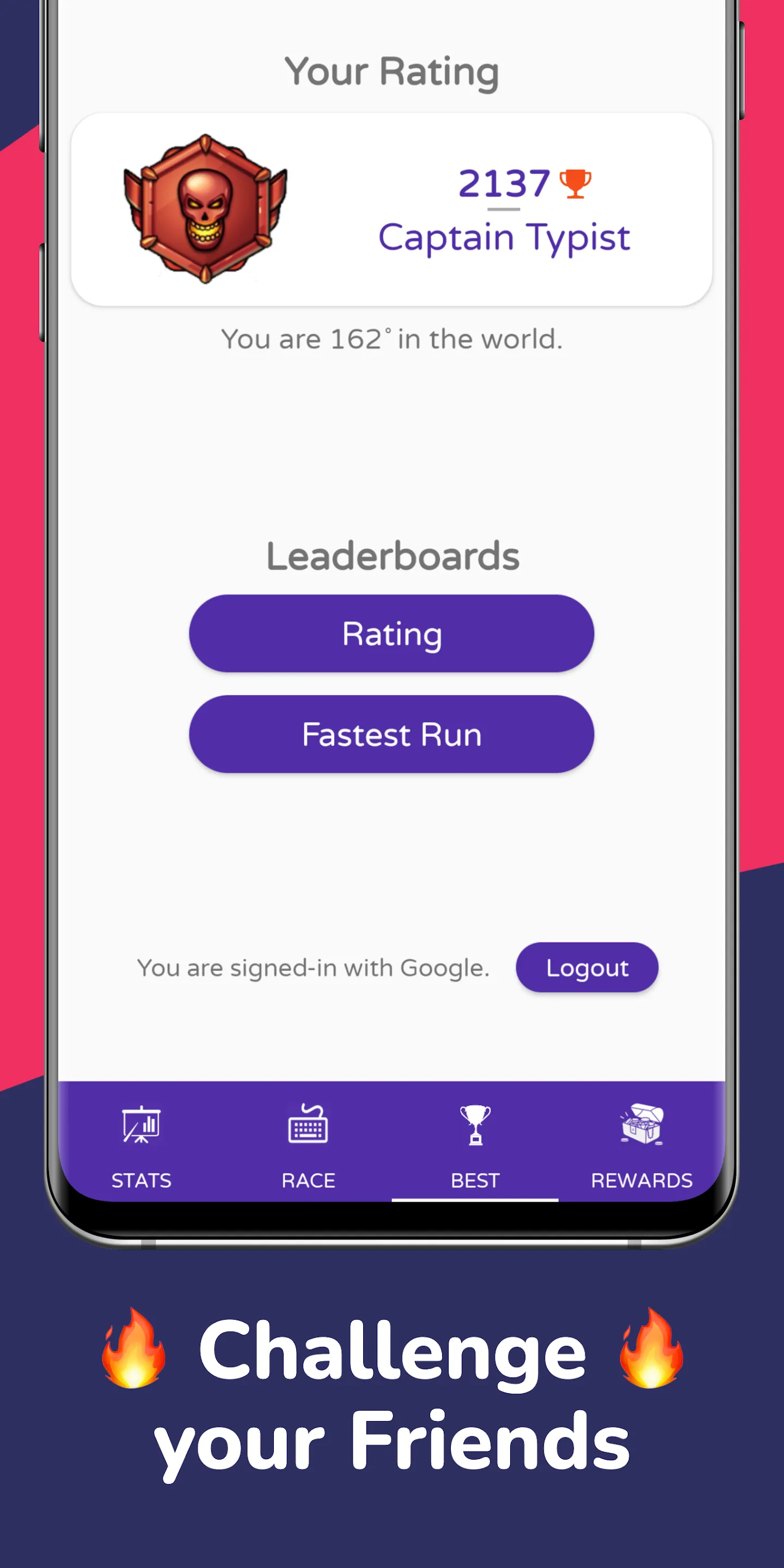 Type Race - The Typing Game | Indus Appstore | Screenshot