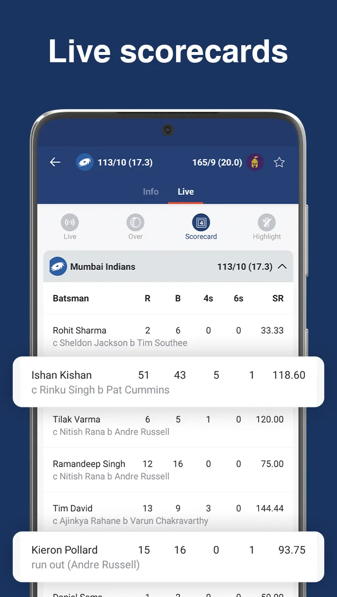 WicketScore Live Cricket Score | Indus Appstore | Screenshot