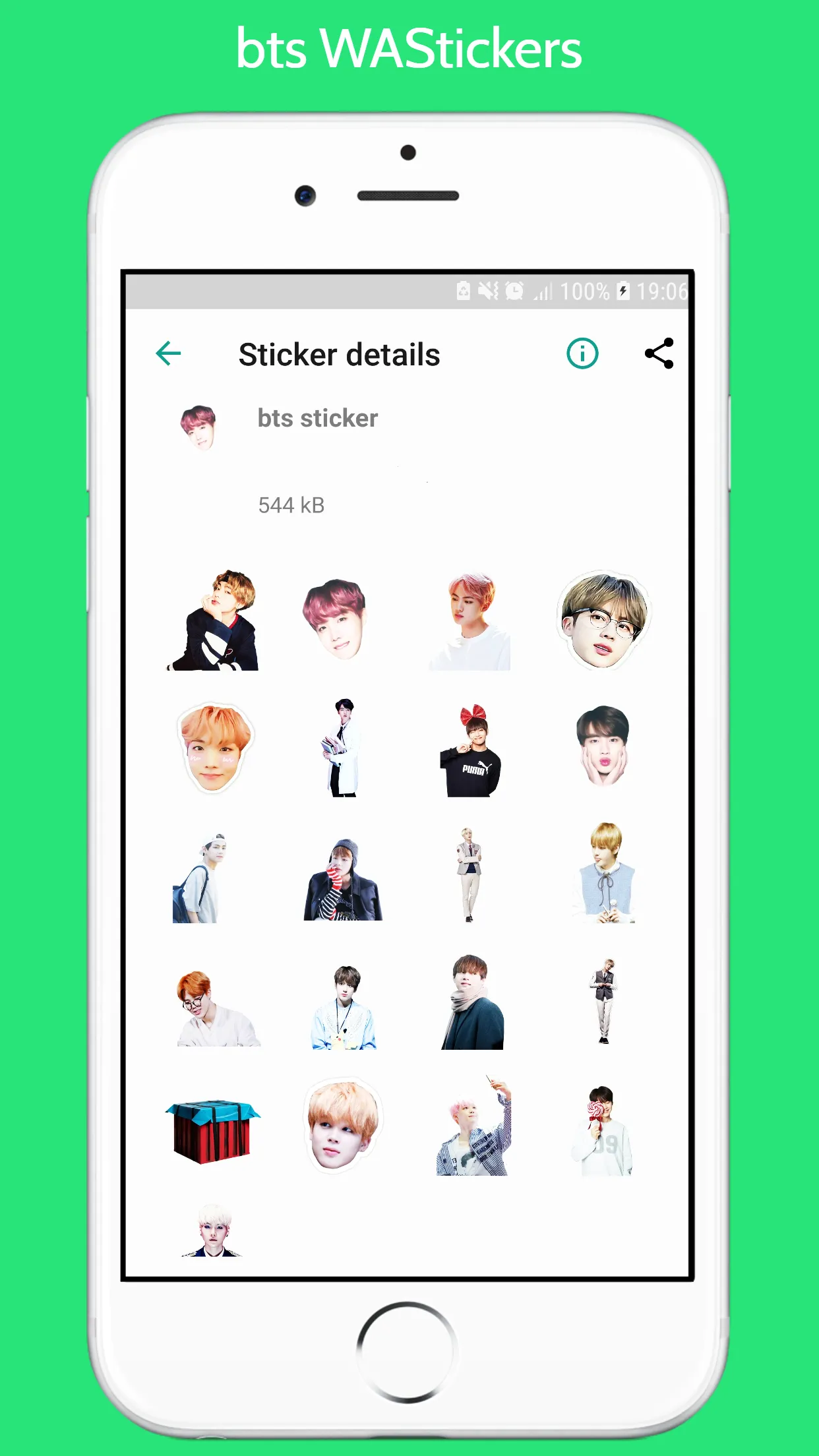 WAStickers -BTS kpop Stickers | Indus Appstore | Screenshot