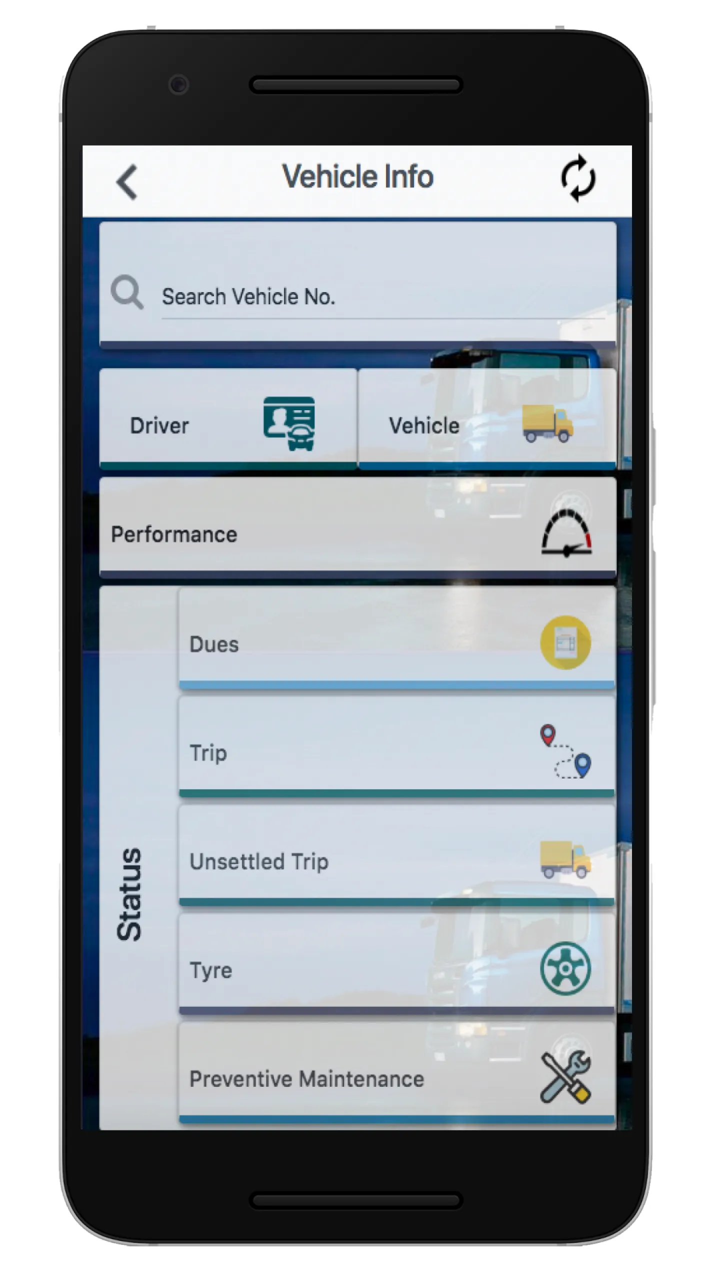 Vehicle Info (eFleet) | Indus Appstore | Screenshot