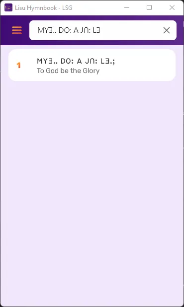 Lisu Hymnbook (LSG) | Indus Appstore | Screenshot