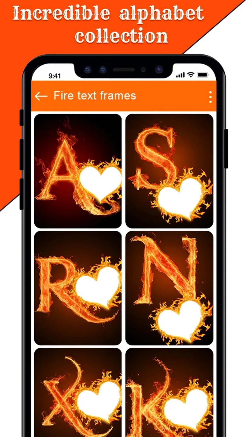 Fire Text Photo Frames App | Indus Appstore | Screenshot