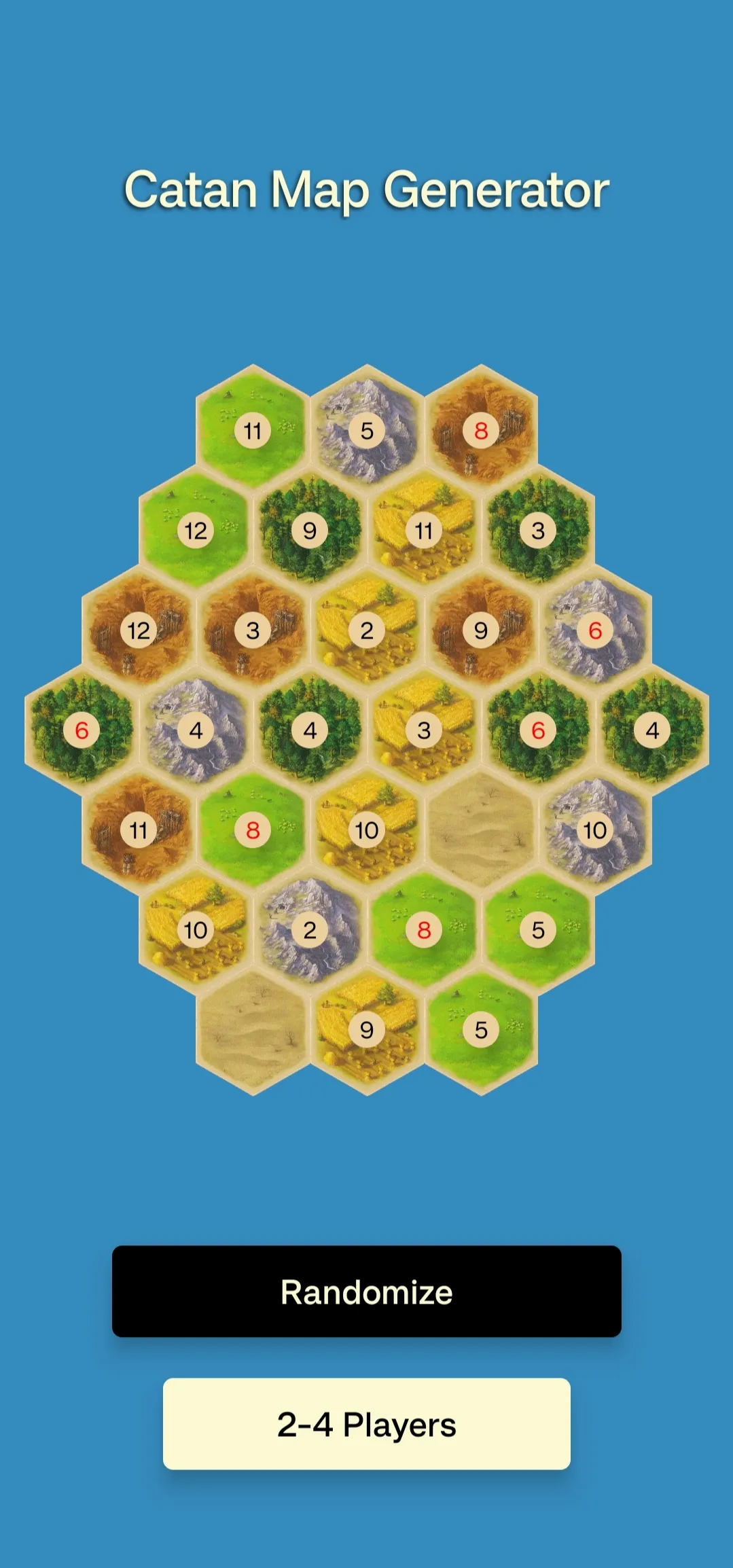 Catan Map Generator | Indus Appstore | Screenshot