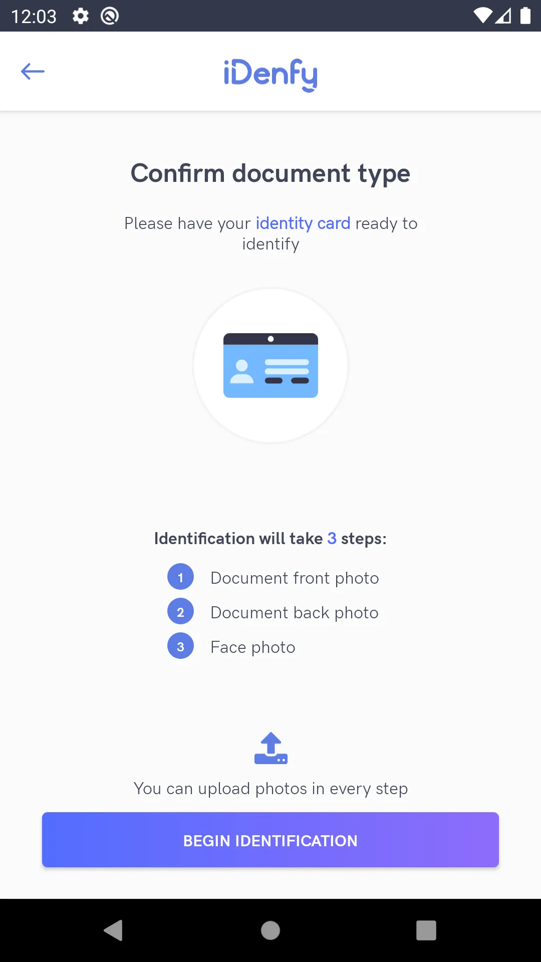 iDenfy Identity Verification | Indus Appstore | Screenshot