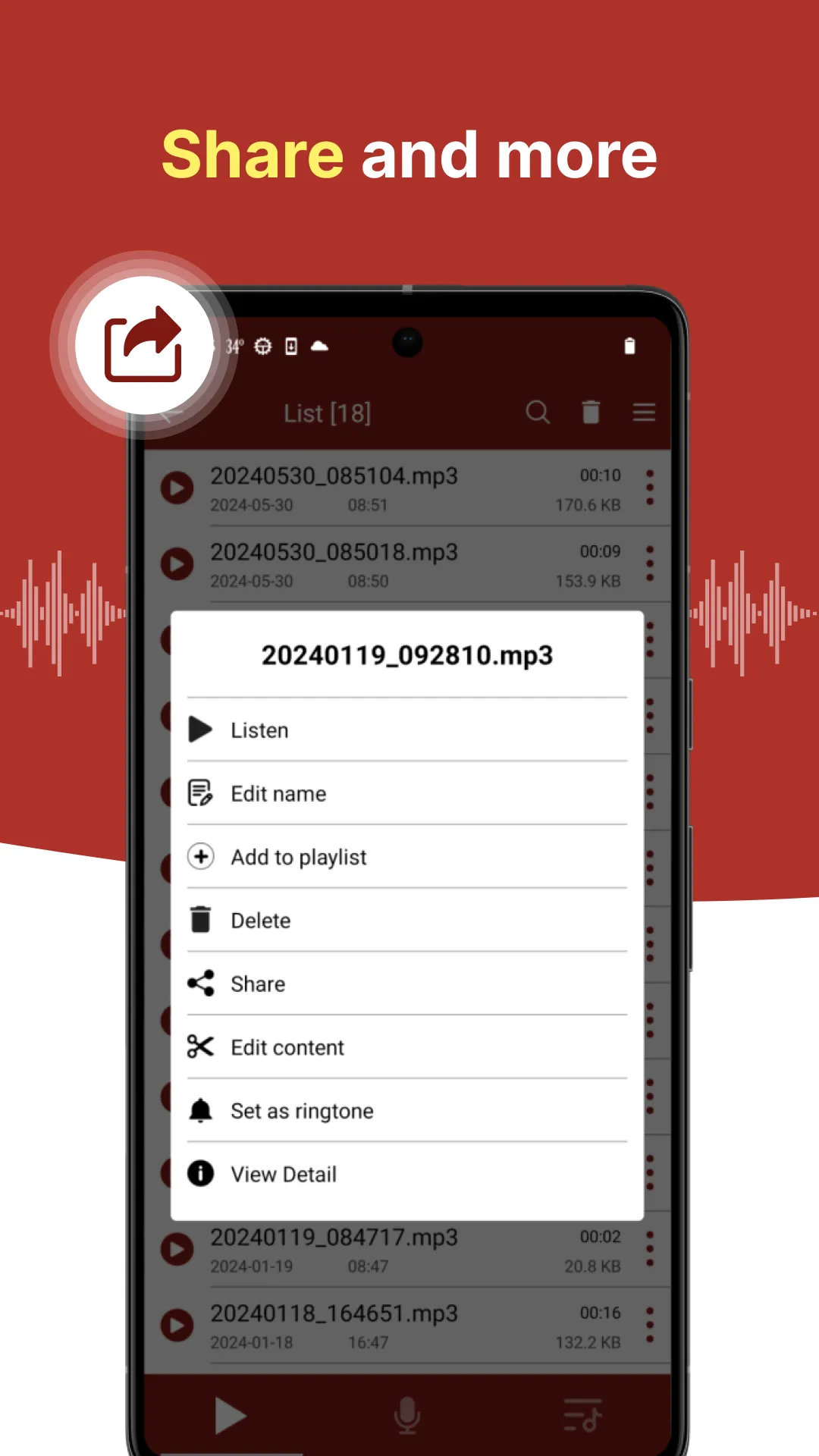 voice recorder - pro recorder | Indus Appstore | Screenshot