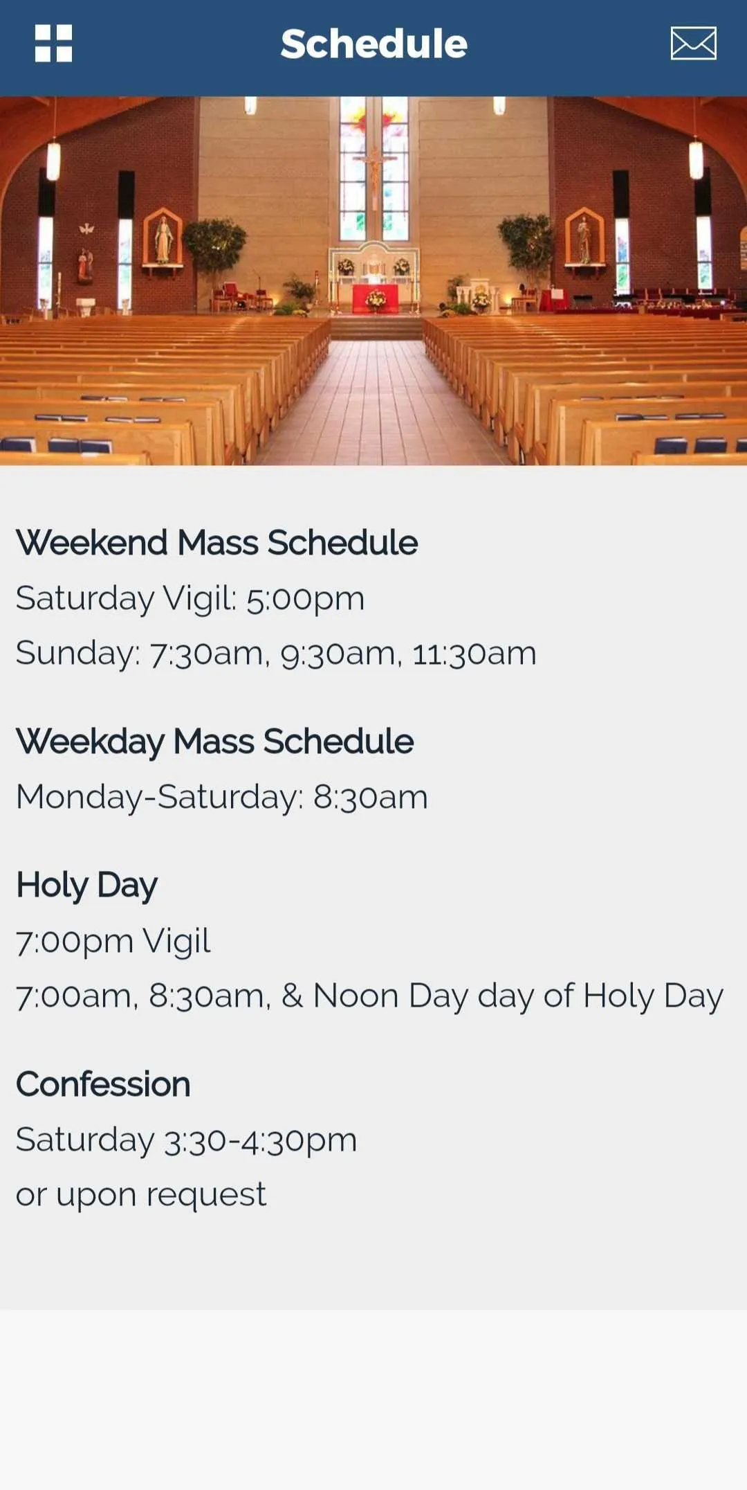 St. Maria Goretti Hatfield, PA | Indus Appstore | Screenshot