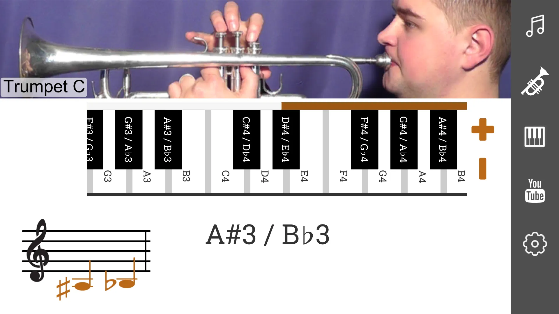 2D Trumpet Fingering Chart | Indus Appstore | Screenshot