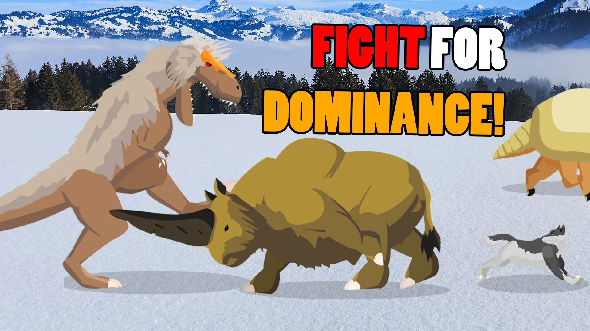 T-Rex Fights Ice Age Beasts | Indus Appstore | Screenshot