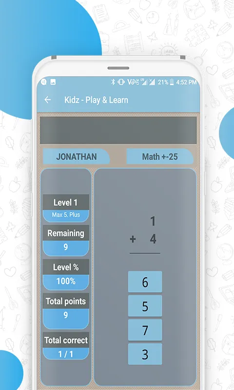 Kidz - Play and Learn Maths, S | Indus Appstore | Screenshot