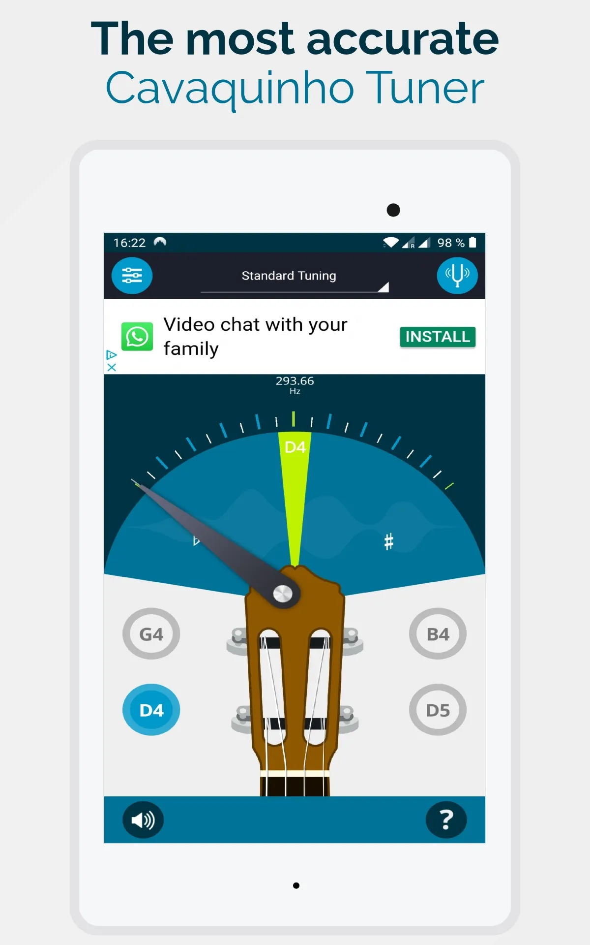 The Cavaquinho Tuner | Indus Appstore | Screenshot