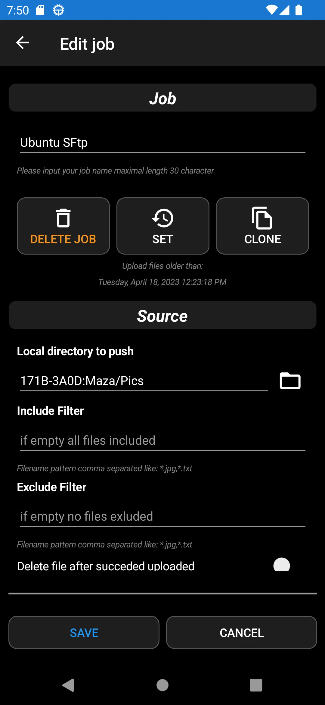 ZPush( SFtp,Smb,NextCloud,..) | Indus Appstore | Screenshot