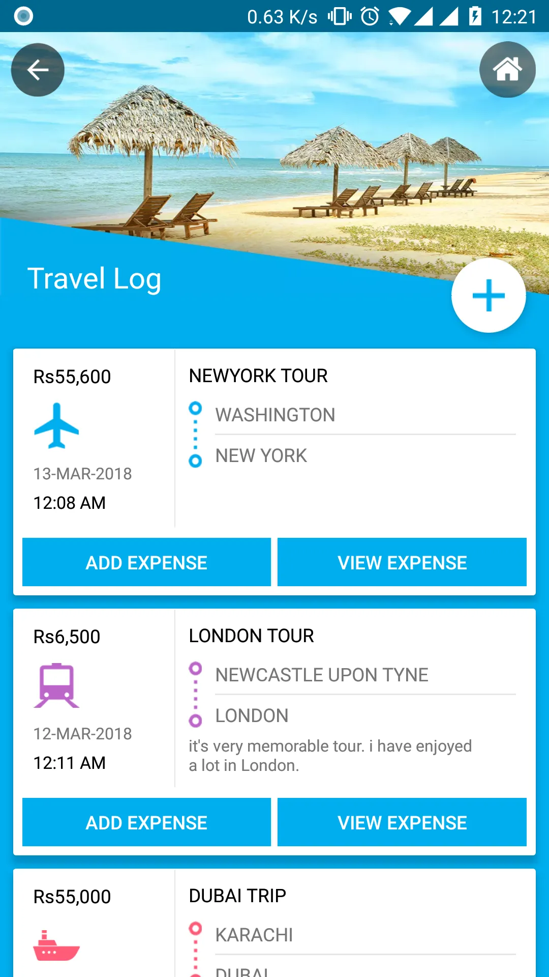 Travel History | Indus Appstore | Screenshot