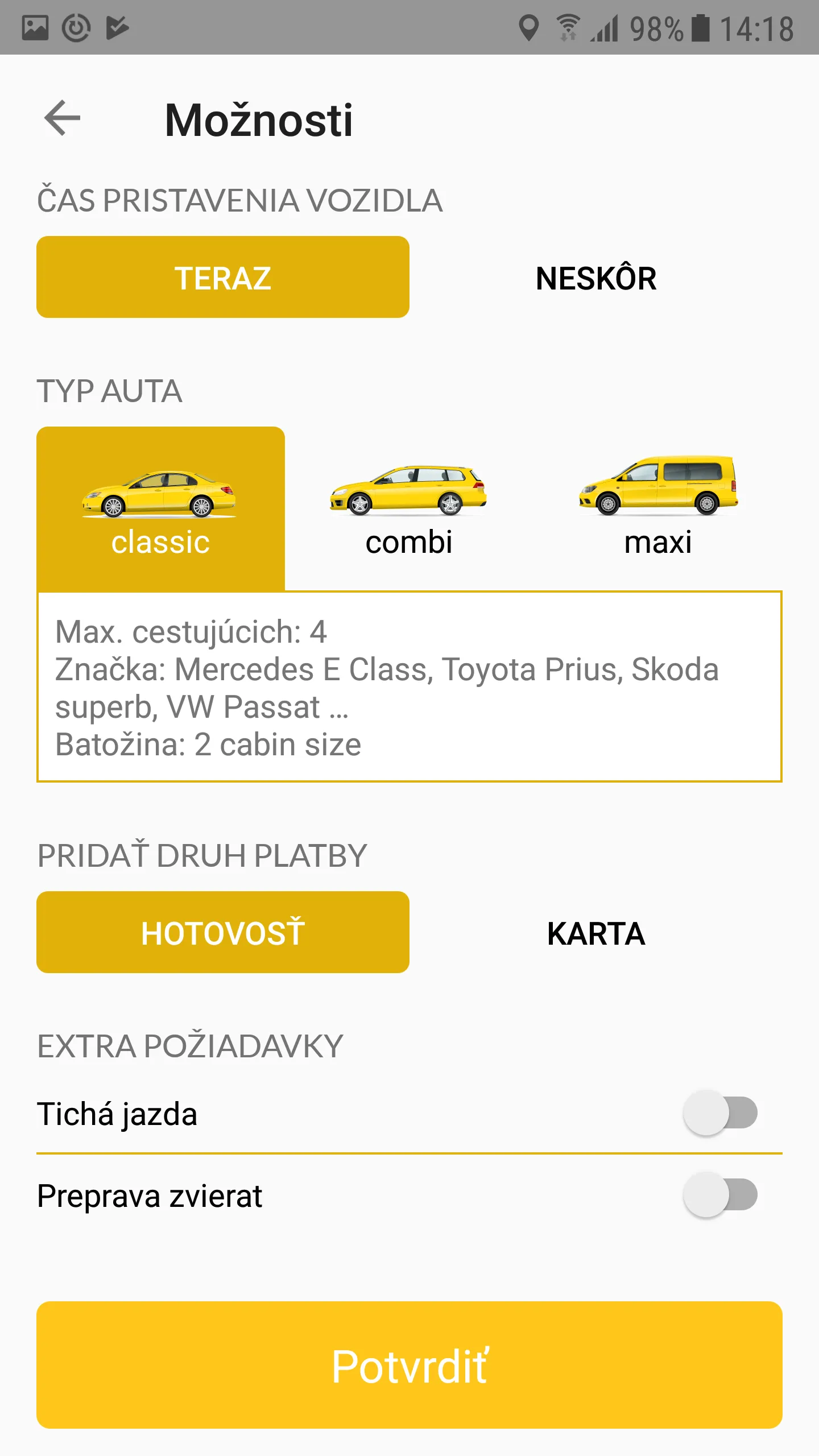 Yellow Taxi Trnava | Indus Appstore | Screenshot